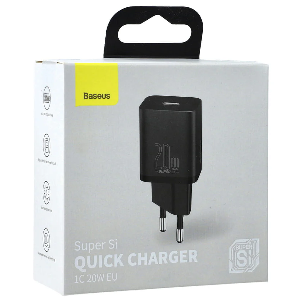 Baseus Ladegerät Super Si USB-C 20W, Schwarz - Image 8