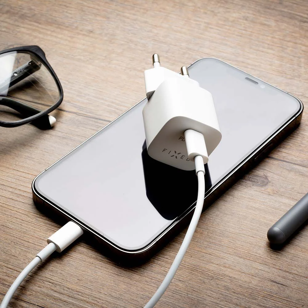 Ladegerät Fixed Mini PD Travel Charger USB-C MFI + Lightning Kabel, 20 W, Weiß - Image 5
