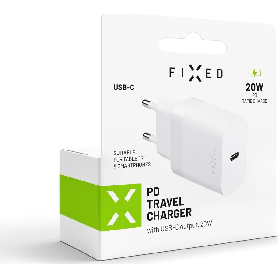 Ladegerät Fixed PD Travel Charger, USB-C, 20 W, Weiß - Image 4