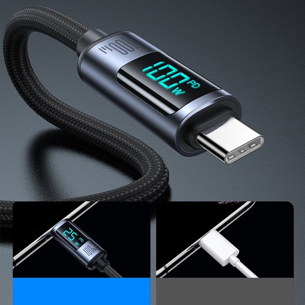 Ladekabel / Datenkabel USB-C zu USB-C, Joyroom Prism Series, 100W PD, 1.2m, Schwarz - Image 6