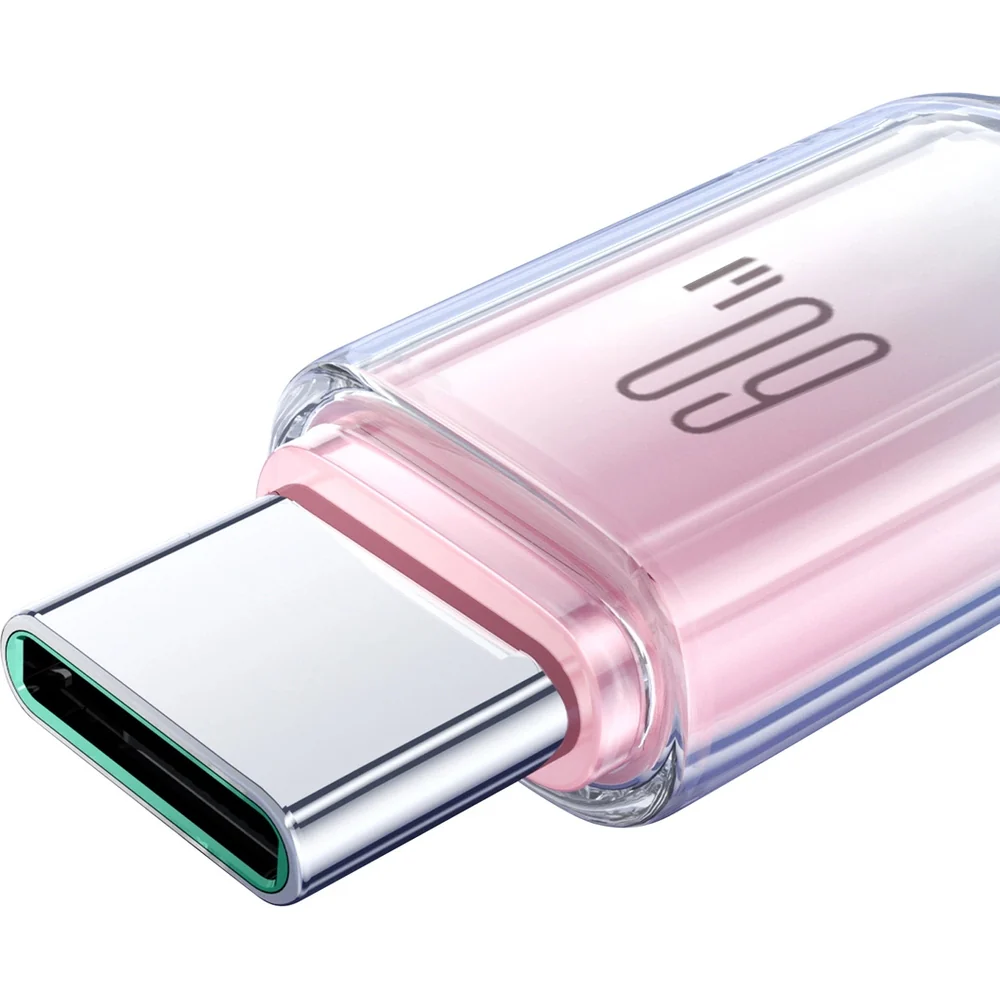 Ladekabel / Datenkabel USB-C zu USB-C, Joyroom Crystal-Clear Series, 60W PD, 1.2m, Weiß - Image 5