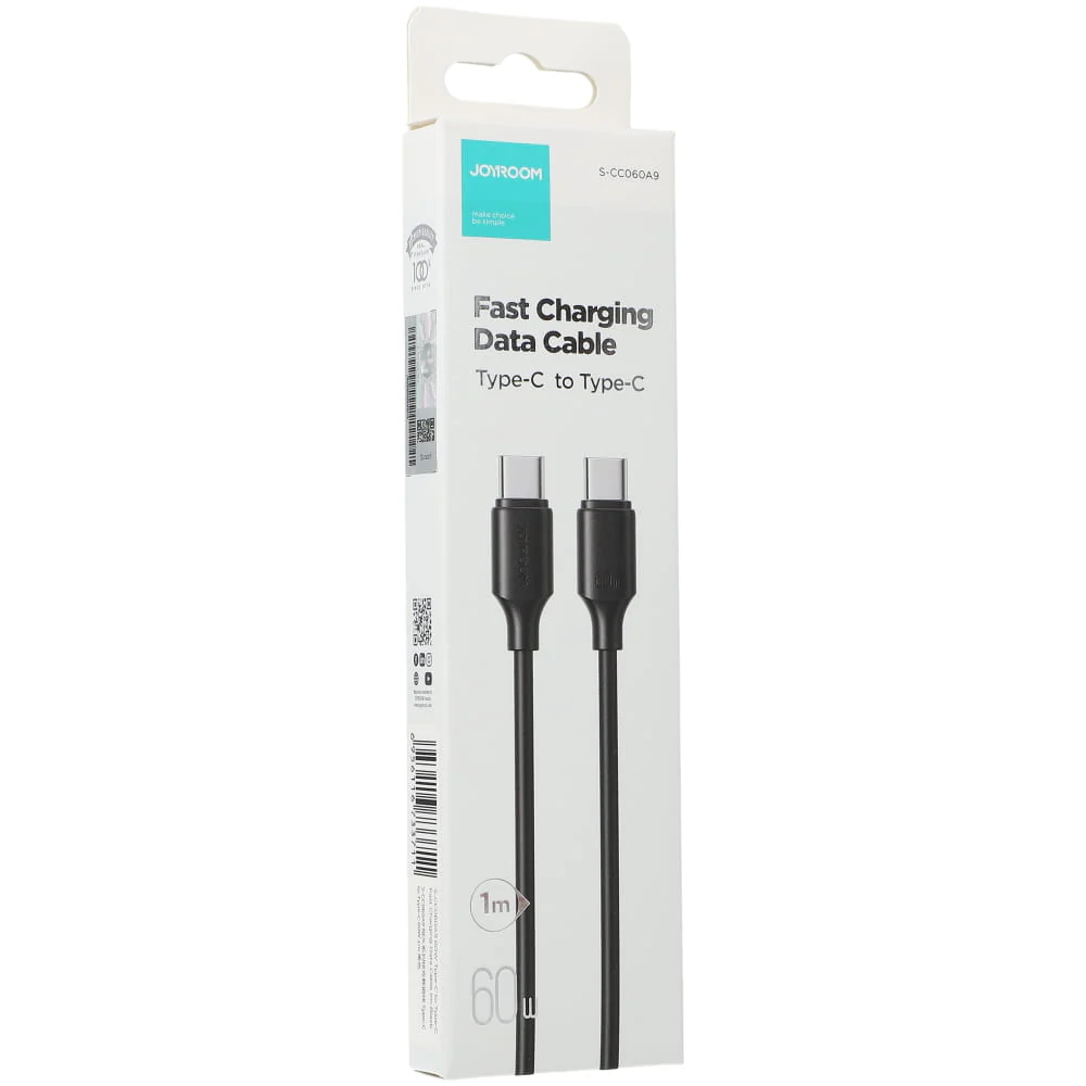 Ladekabel / Datenkabel USB-C zu USB-C, Joyroom Long Lasting, 60W, 3A, 1m, Schwarz - Image 6