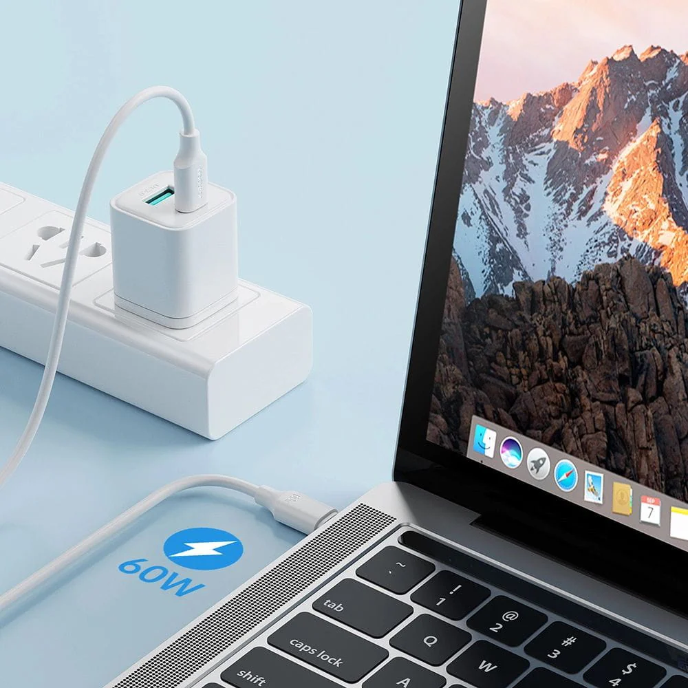 Ladekabel / Datenkabel USB-C zu USB-C, Joyroom Long Lasting Fast Charging, 60W/3A, 1m, Weiß - Image 3
