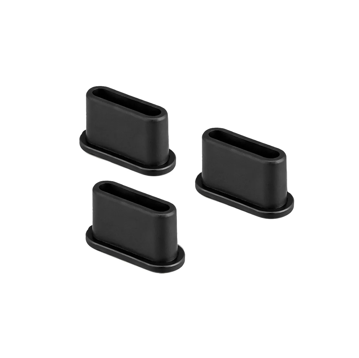 Ladeport-Abdeckung, Bizon Accessories Dust Plug, für Geräte mit Typ-C-Anschluss, Schwarz, 3 Stück - Image 2