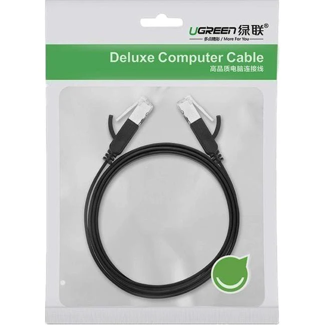 LAN Ethernet Flachkabel Ugreen RJ45 Cat 6 UTP, 1000Mbps, 5m, schwarz - Image 4