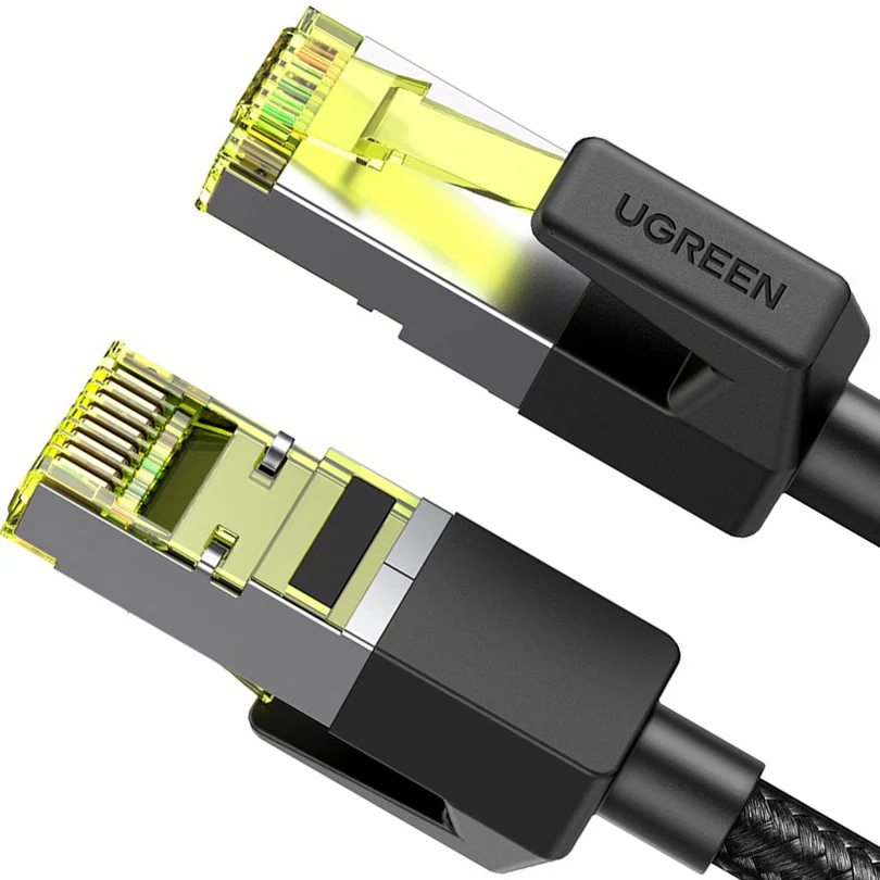 LAN Ethernet Netzwerkkabel RJ45 Cat 7 F/FTP, 10 Gbps, 3 m, Ugreen NW150, Schwarz - Image 2
