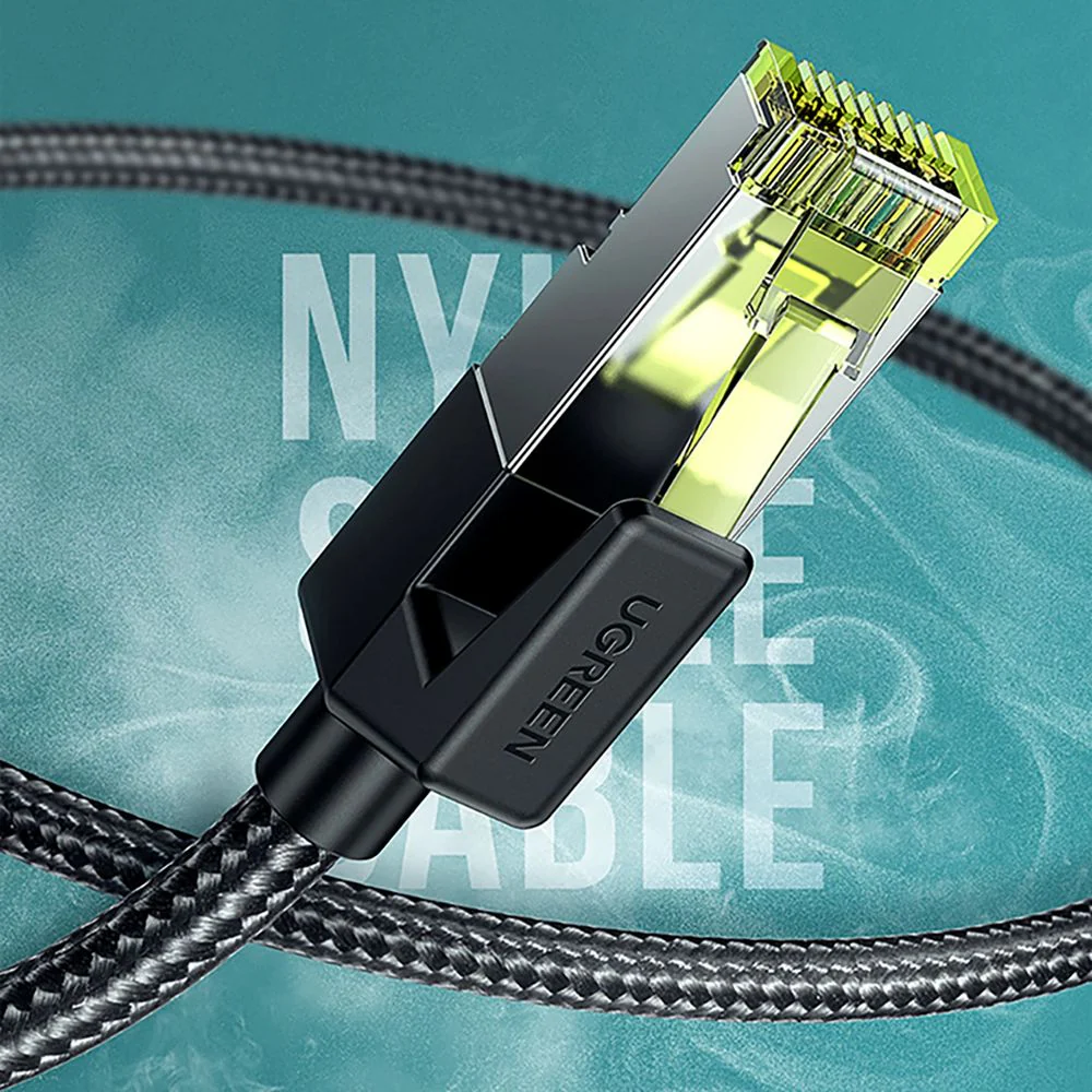 LAN Ethernet Netzwerkkabel RJ45 Cat 7 F/FTP, 10 Gbps, 3 m, Ugreen NW150, Schwarz - Image 3