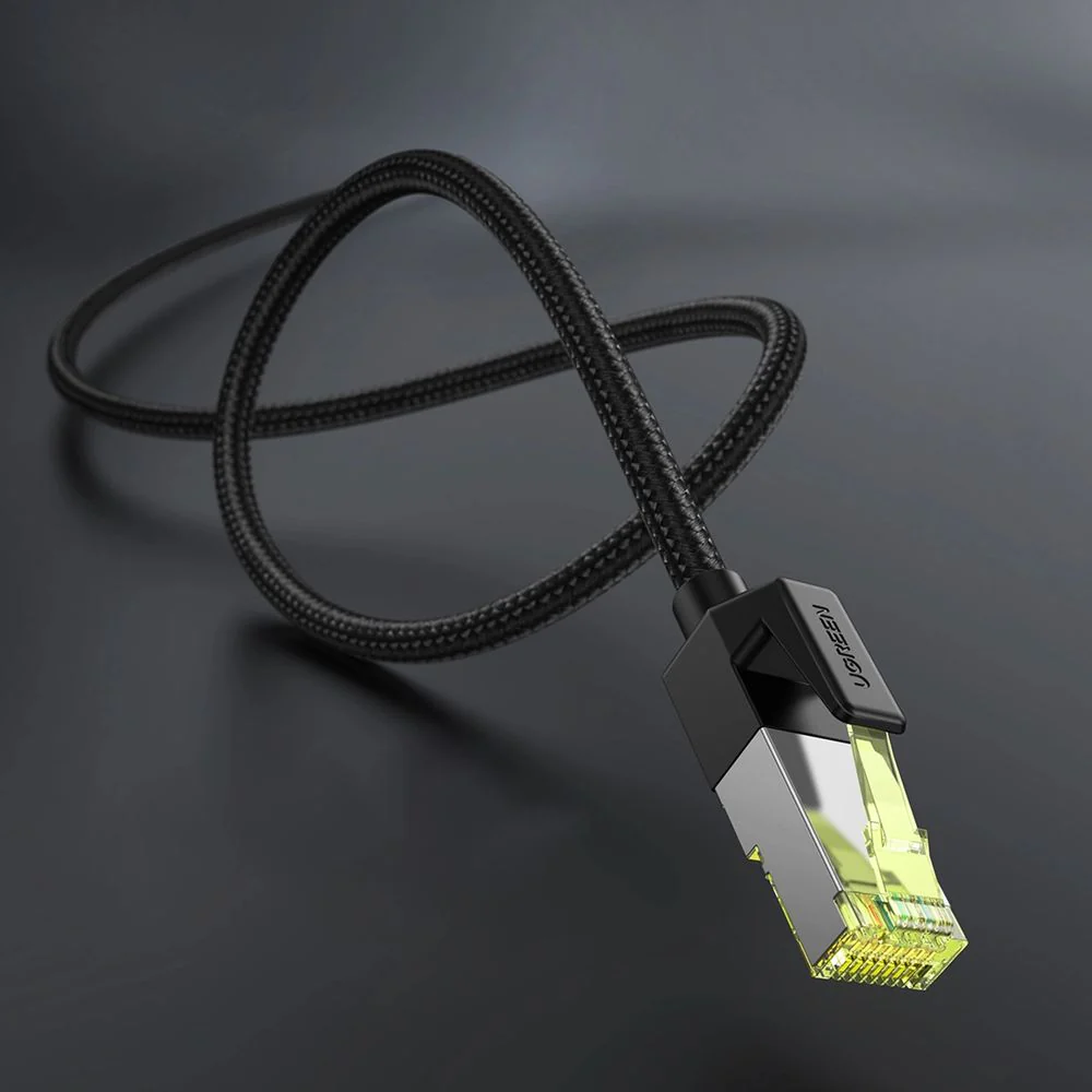 LAN Ethernet Netzwerkkabel RJ45 Cat 7 F/FTP, 10 Gbps, 5 m, Ugreen NW150, Schwarz - Image 7