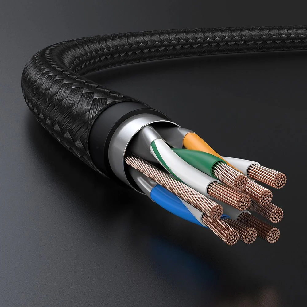 LAN Ethernet Netzwerkkabel RJ45 Cat 7 F/FTP, 10 Gbps, 5 m, Ugreen NW150, Schwarz - Image 8