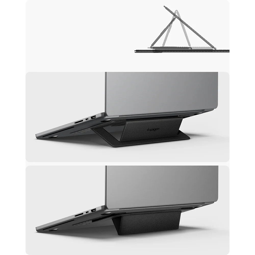 Laptopständer für Laptops bis 16", höhenverstellbar, Spigen Slimfold LD201-S1, Schwarz - Image 5