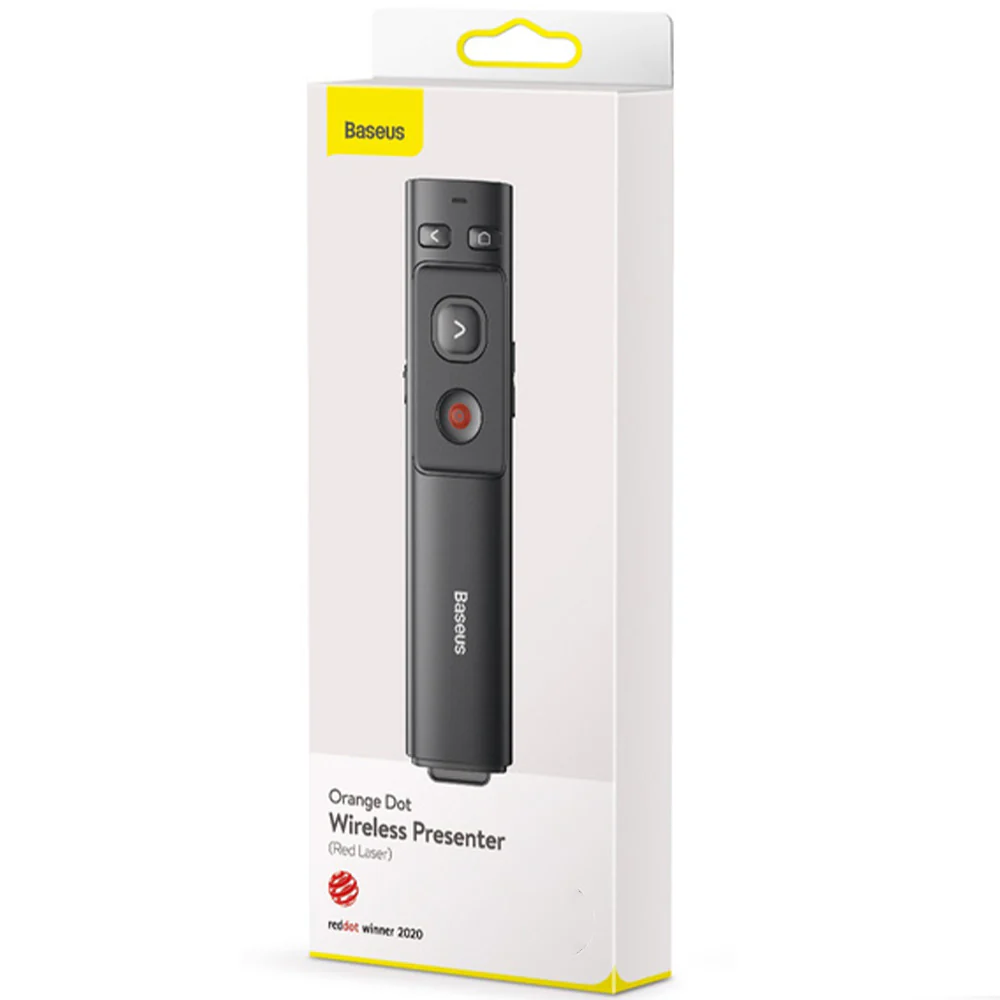 Laserpointer, kabellos / Fernbedienung für Präsentationen, Baseus Orange Dot, 100 m, 2.4 GHz, Grau - Image 11