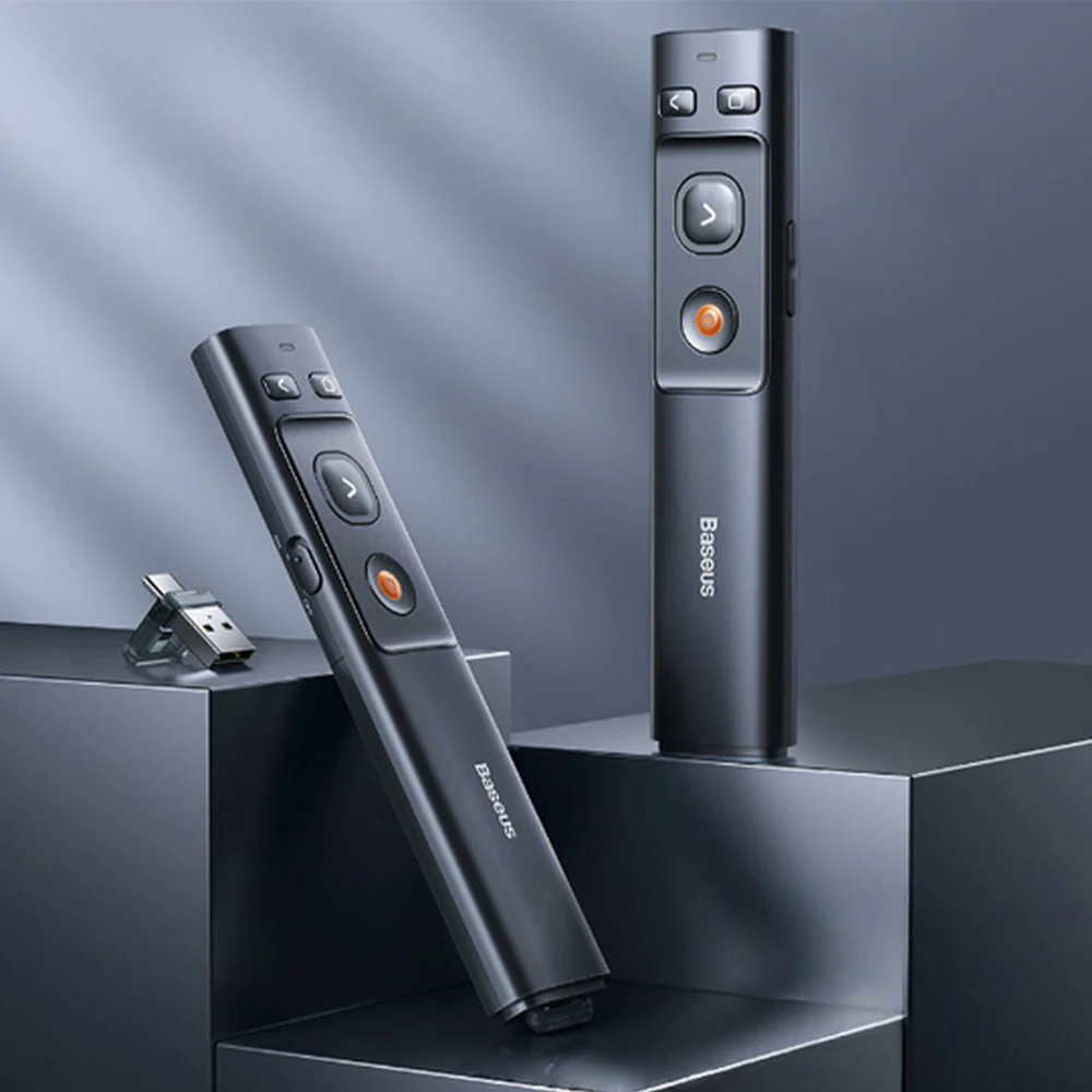 Laserpointer, kabellos / Fernbedienung für Präsentationen, Baseus Orange Dot, 100 m, 2.4 GHz, Grau - Image 7