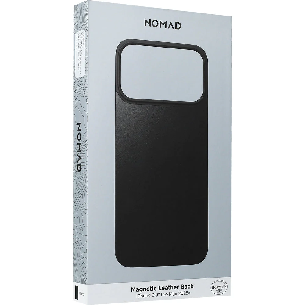 Leder Handyhülle für iPhone 17 Pro Max, Nomad Magnetic Leather Back Horween Series mit MagSafe, Schwarz - Image 6