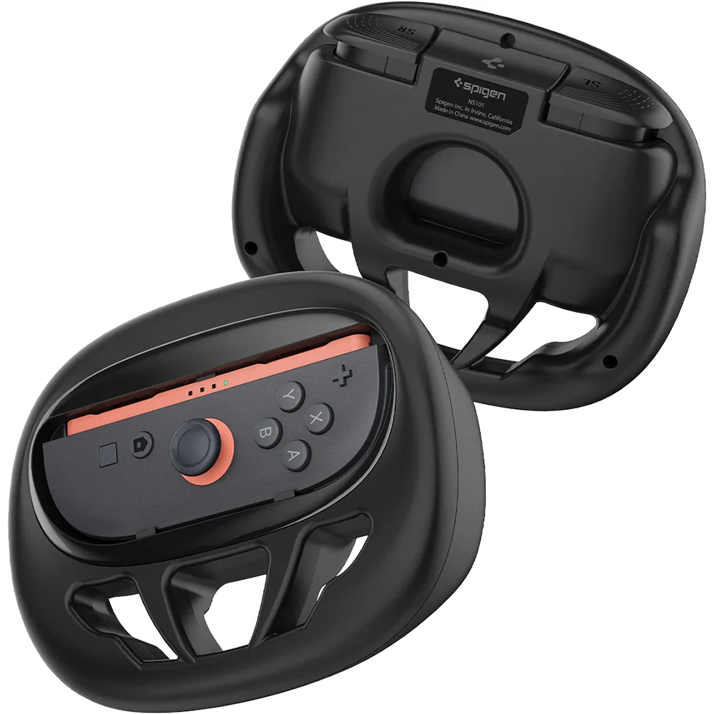Lenkrad für Joy-Con 2 Controller, Spigen NS101 Steering Wheel, für Nintendo Switch 2, 2er-Set, Schwarz - Image 2