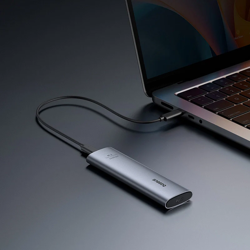 M.2 NVMe-Laufwerksschacht / Festplattengehäuse, Baseus FlyJoy SSD-Gehäuse, 10Gbps, grau - Image 14