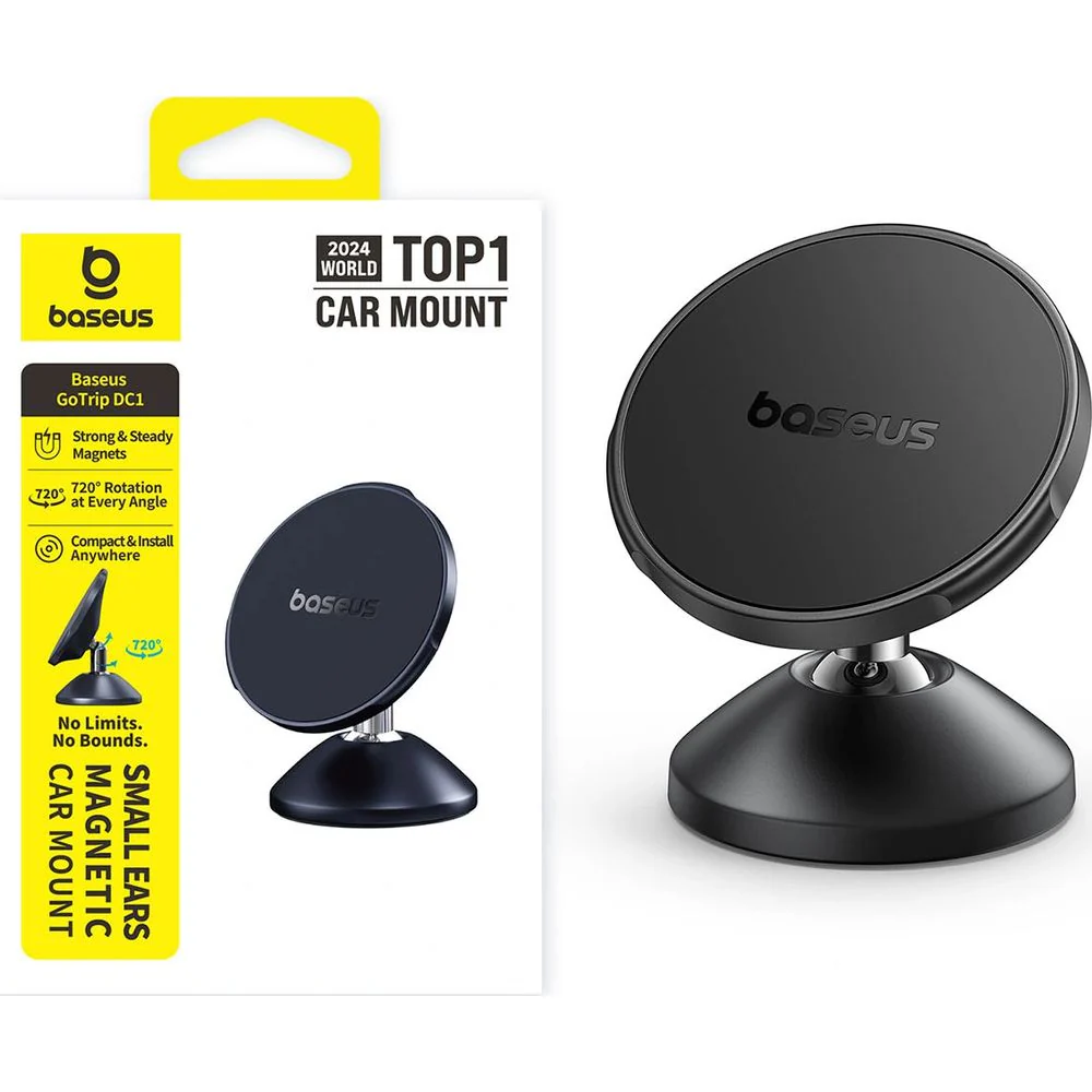 Magnetische Autohalterung für Windschutzscheibe / Armaturenbrett, Baseus GoTrip DC1, Schwarz - Image 9
