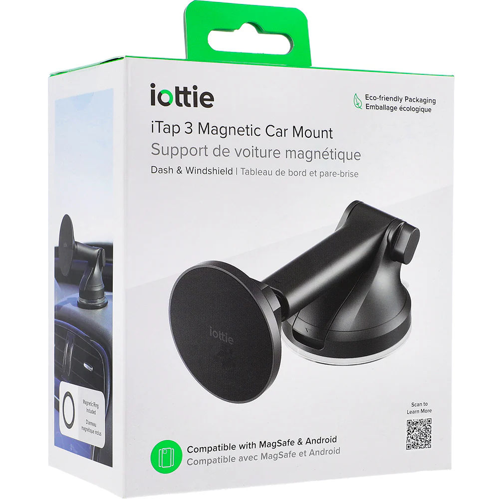 Magnetische Autohalterung für Windschutzscheibe / Armaturenbrett, iOttie iTap 3, für MagSafe, Schwarz - Image 12