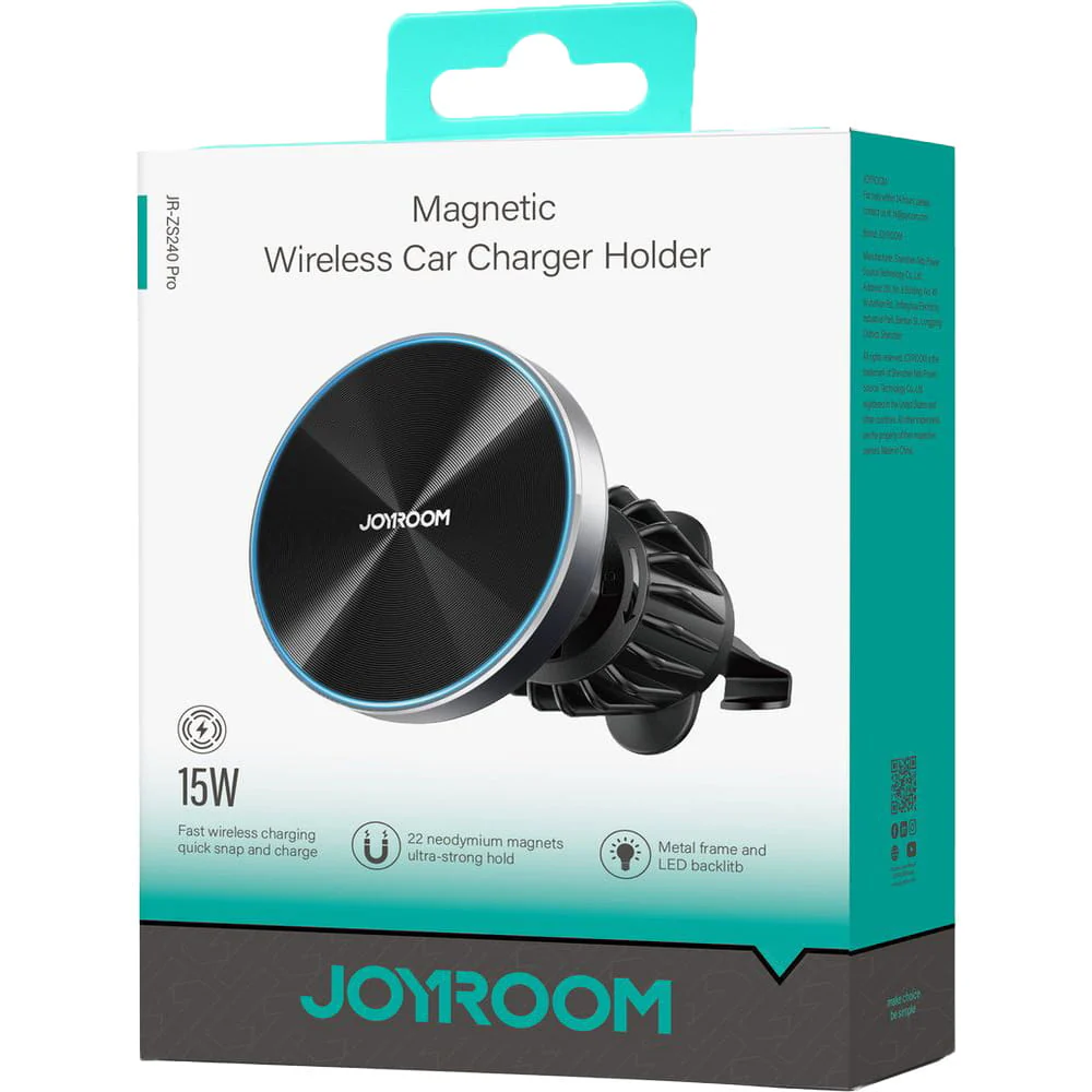 Magnetische Handy-Halterung für das Lüftungsgitter 15W, Joyroom JR-ZS240 Pro, Schwarz - Image 13