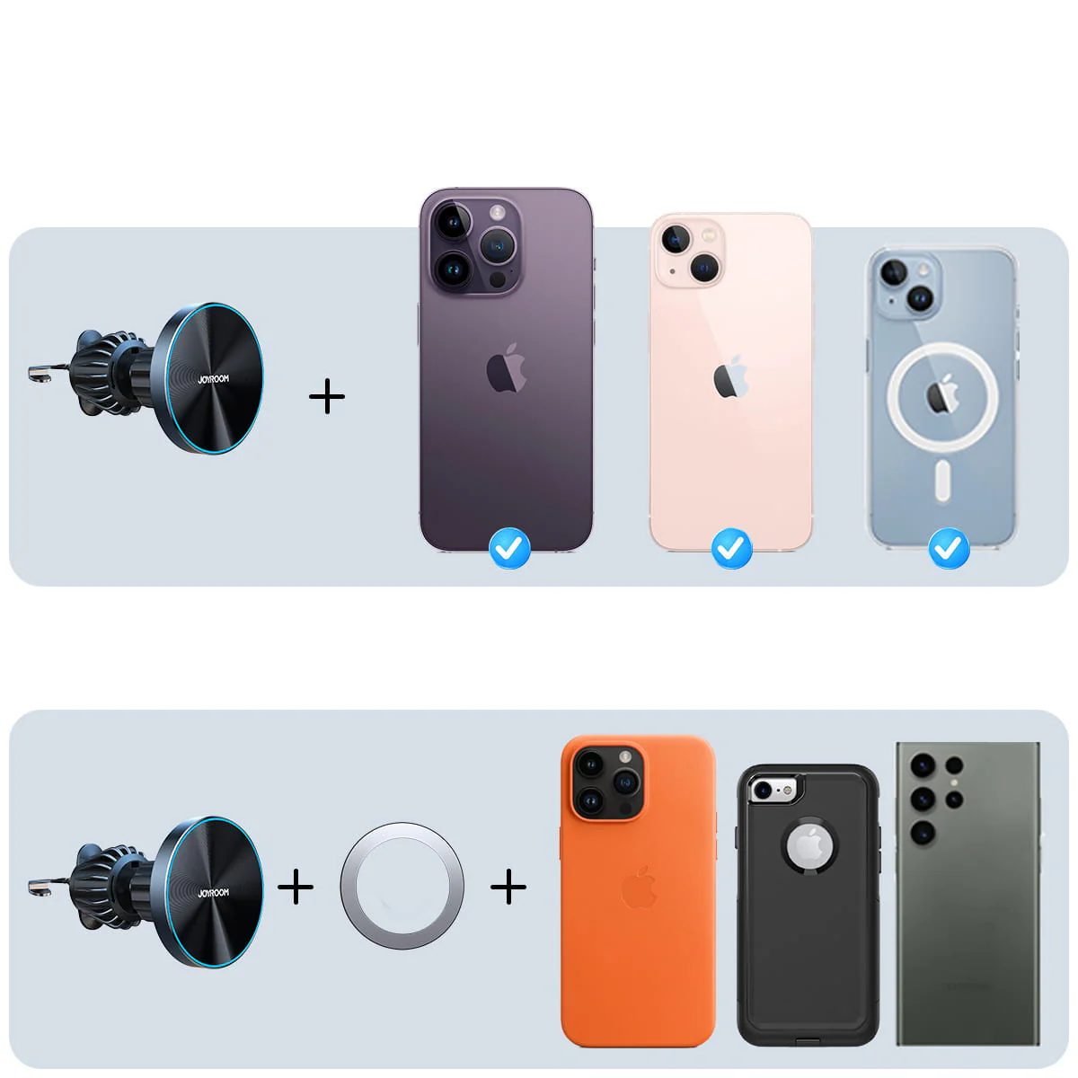 Magnetische Handy-Halterung für das Lüftungsgitter 15W, Joyroom JR-ZS240 Pro, Schwarz - Image 8