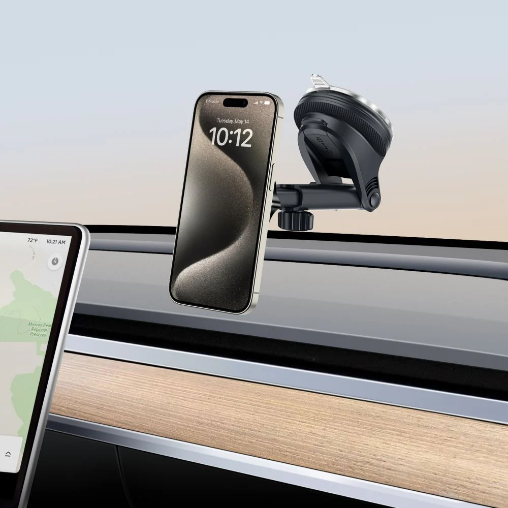 Magnetische Handy-Halterung für Lüftungsgitter / Cockpit / Windschutzscheiben, Tech-Protect N59, mit MagSafe, Schwarz - Image 9