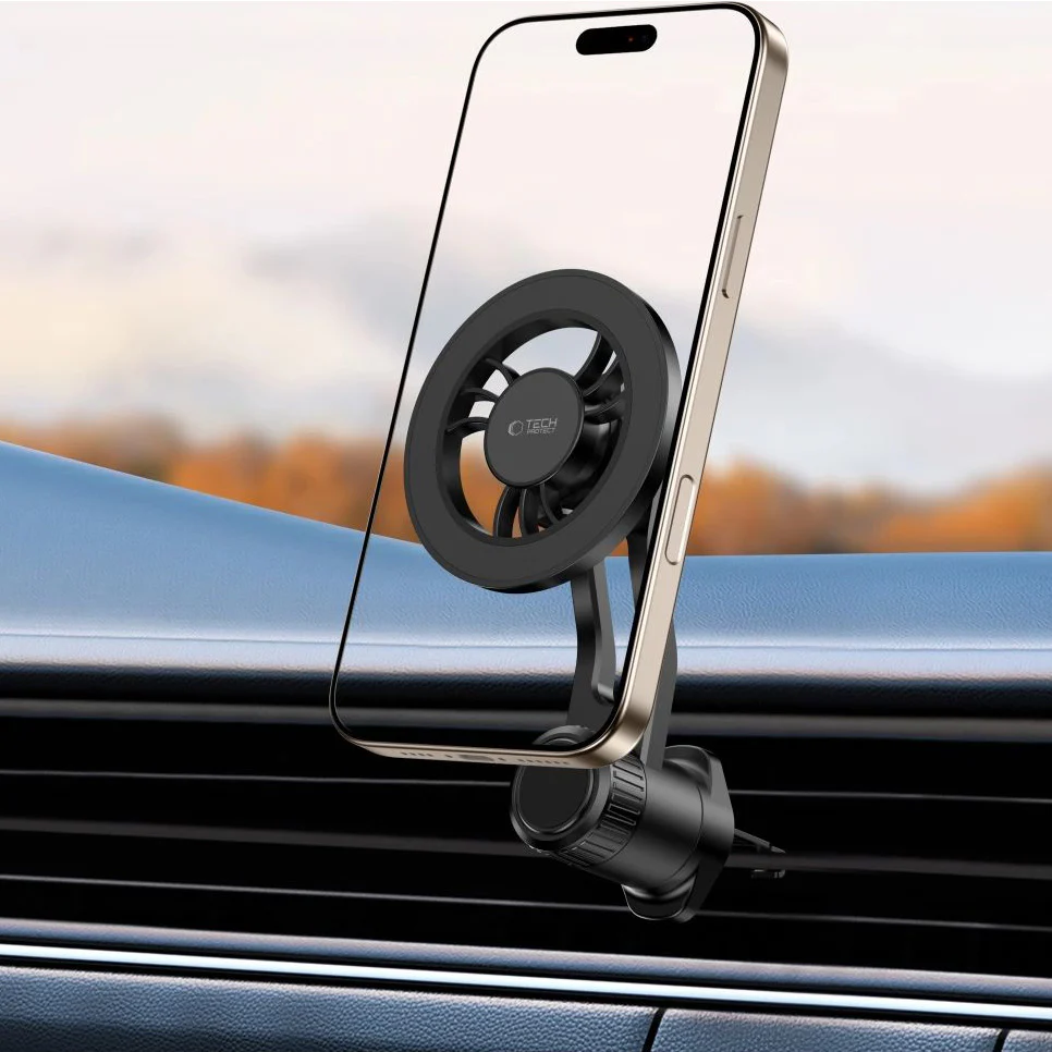 Magnetische Handy-Halterung für Lüftungsgitter, Tech-Protect N56, mit MagSafe, Schwarz - Image 7