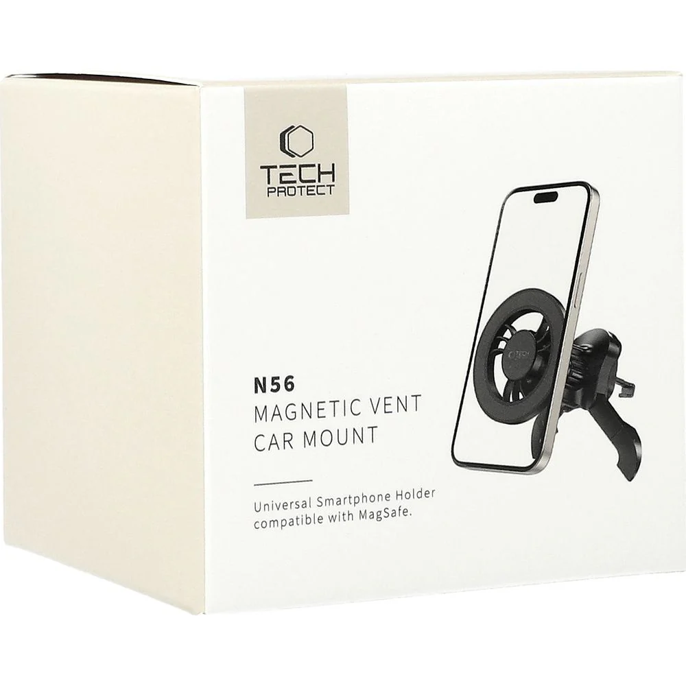 Magnetische Handy-Halterung für Lüftungsgitter, Tech-Protect N56 Magnetic Stable Vent Car Mount, mit MagSafe, Schwarz - Image 10