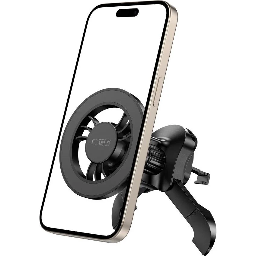 Magnetische Handy-Halterung für Lüftungsgitter, Tech-Protect N56 Magnetic Stable Vent Car Mount, mit MagSafe, Schwarz - Image 2