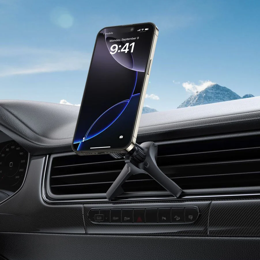 Magnetische Handy-Halterung für Lüftungsgitter, Tech-Protect N56 Magnetic Stable Vent Car Mount, mit MagSafe, Schwarz - Image 9