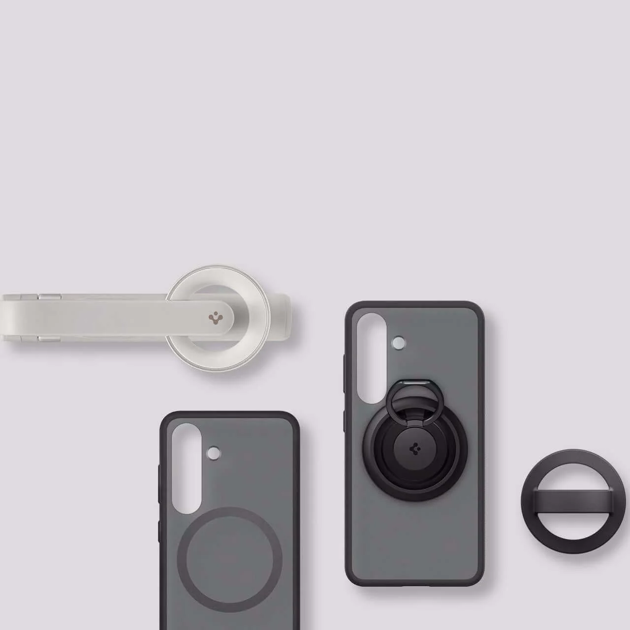 Magnetische-Handyhülle für Galaxy S25 Plus, Spigen Capella, Rauchfarben-Schwarz - Image 11