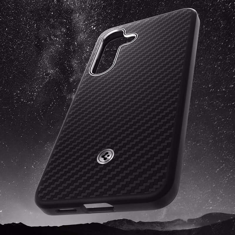 Magnetische-Handyhülle für Galaxy S25 Plus, Spigen Enzo Aramid, Schwarz-Silbern - Image 8