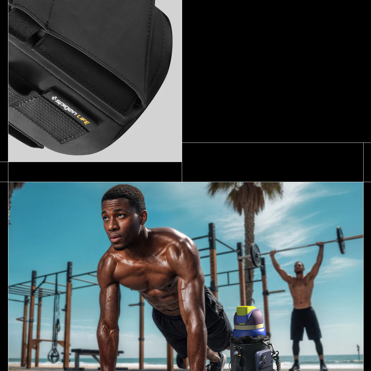 Magnetische Tasche für Flasche, Telefon, Schlüssel, Spigen Tumbler Holder Bag, Schwarz - Image 15