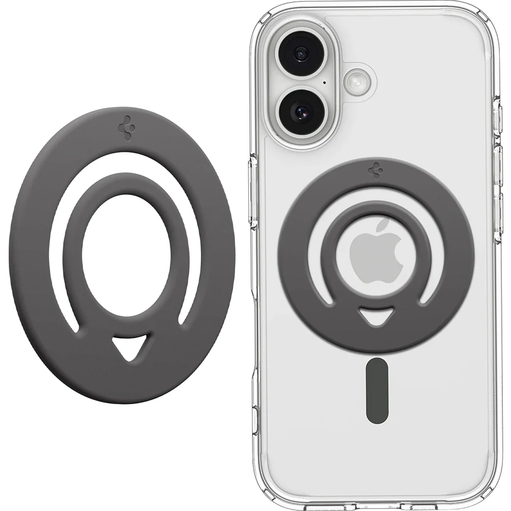 Magnetischer Fingerhalter für MagSafe, Spigen Dual Pop MagFit Holder, Dunkelgrau
