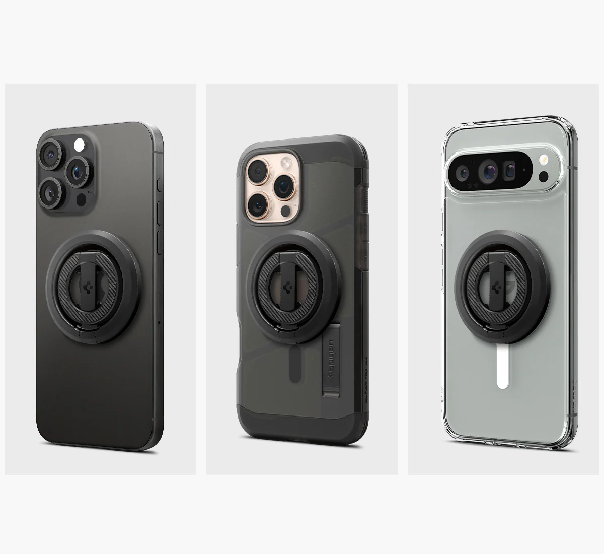 Magnetischer Fingerhalter Stand für MagSafe, Spigen O-Mag Phone Holder MagFit OM102, Schwarz - Image 16