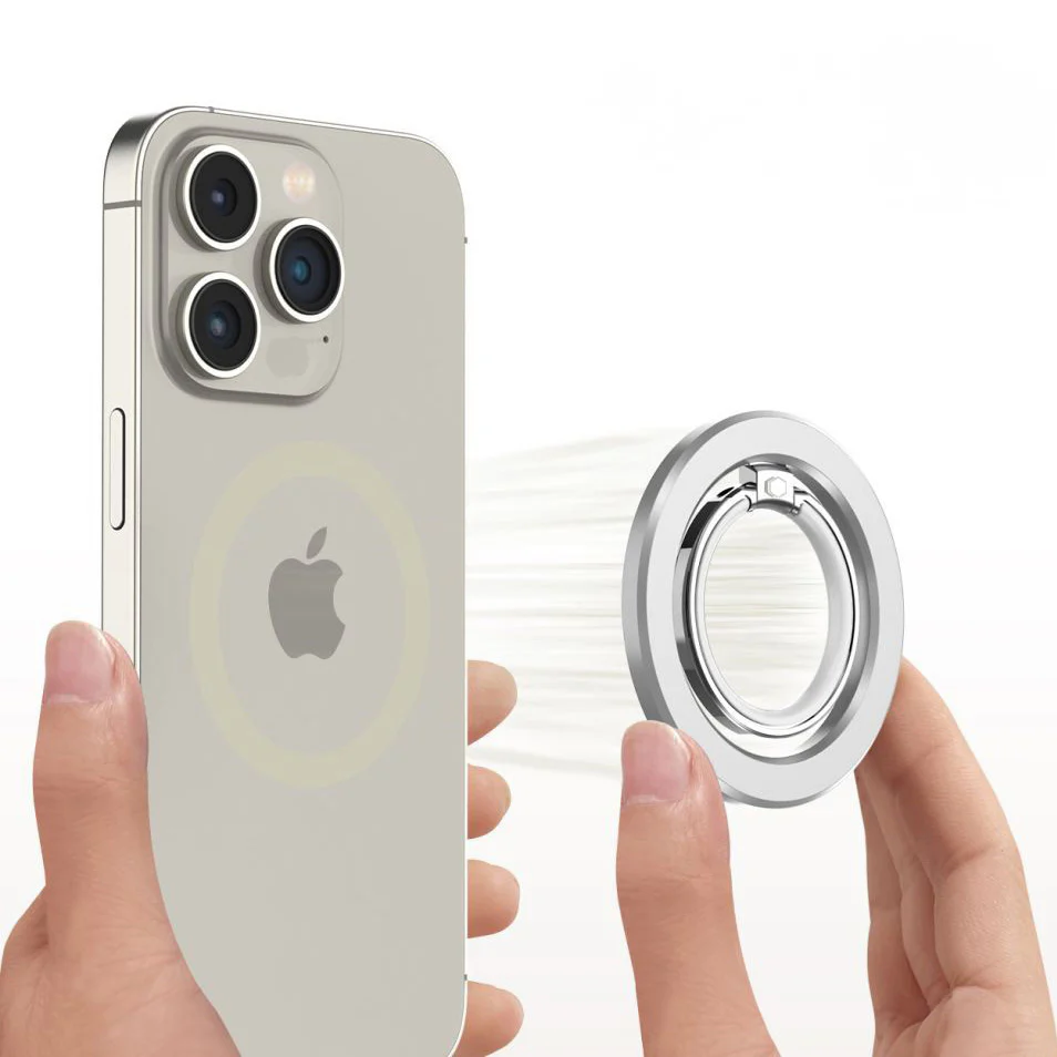 Magnetischer Fingerhalter, Tech-Protect MMR300 Magnetic Phone Ring mit MagSafe, Telefonhaler, Silbern - Image 3