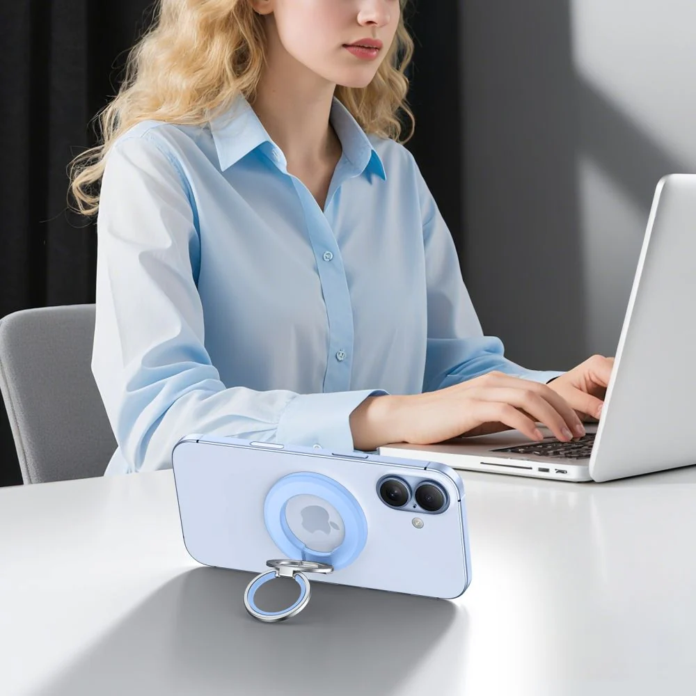 Magnetischer Fingerhalter, Tech-Protect MMR500 Magnetic MagSafe Ring, Telefonhaler, Blau - Image 5