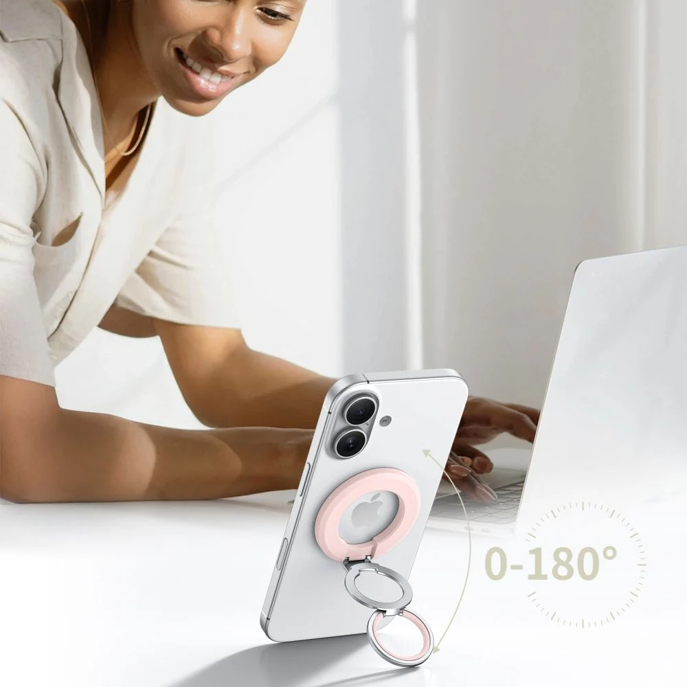 Magnetischer Fingerhalter, Tech-Protect MMR500 Magnetic MagSafe Ring, Telefonhaler, Rosa - Image 4