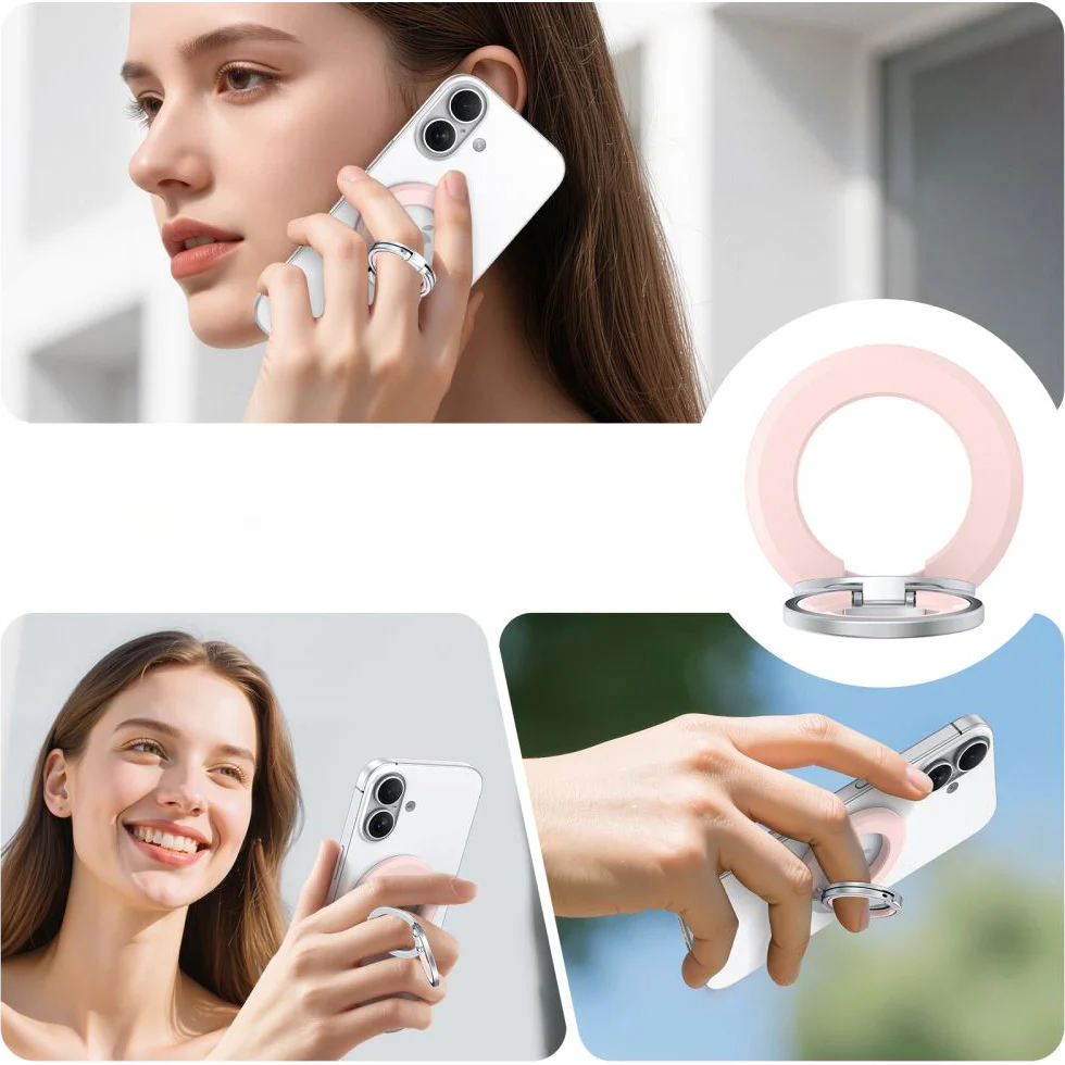Magnetischer Fingerhalter, Tech-Protect MMR500 Magnetic MagSafe Ring, Telefonhaler, Rosa - Image 7