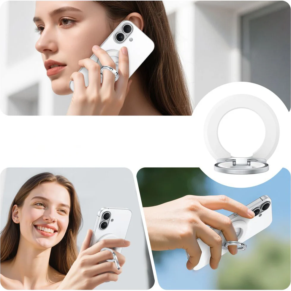 Magnetischer Fingerhalter, Tech-Protect MMR500 Magnetic MagSafe Ring, Telefonhaler, Weiß - Image 7