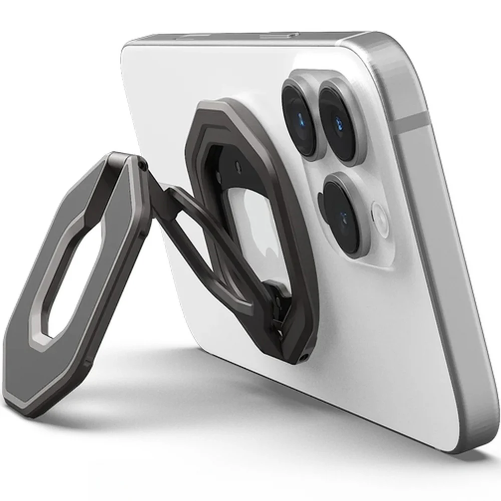 Magnetischer Fingerhalter Urban Armor Gear Monarch Dual Magnetic Ring Stand für MagSafe, Metallgrau - Image 4