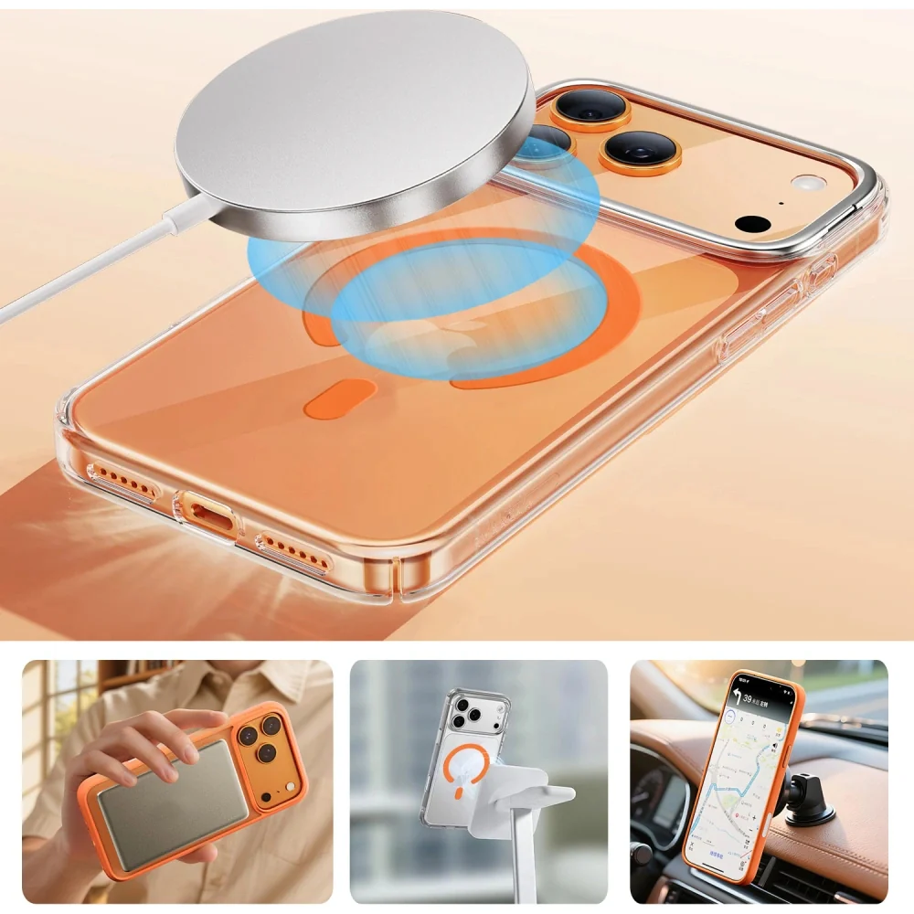 Magnetplatten Tech-Protect MMP-200 Magnetic MagSafe Ring für Hüllen ohne Magsafe, Orange - Image 6