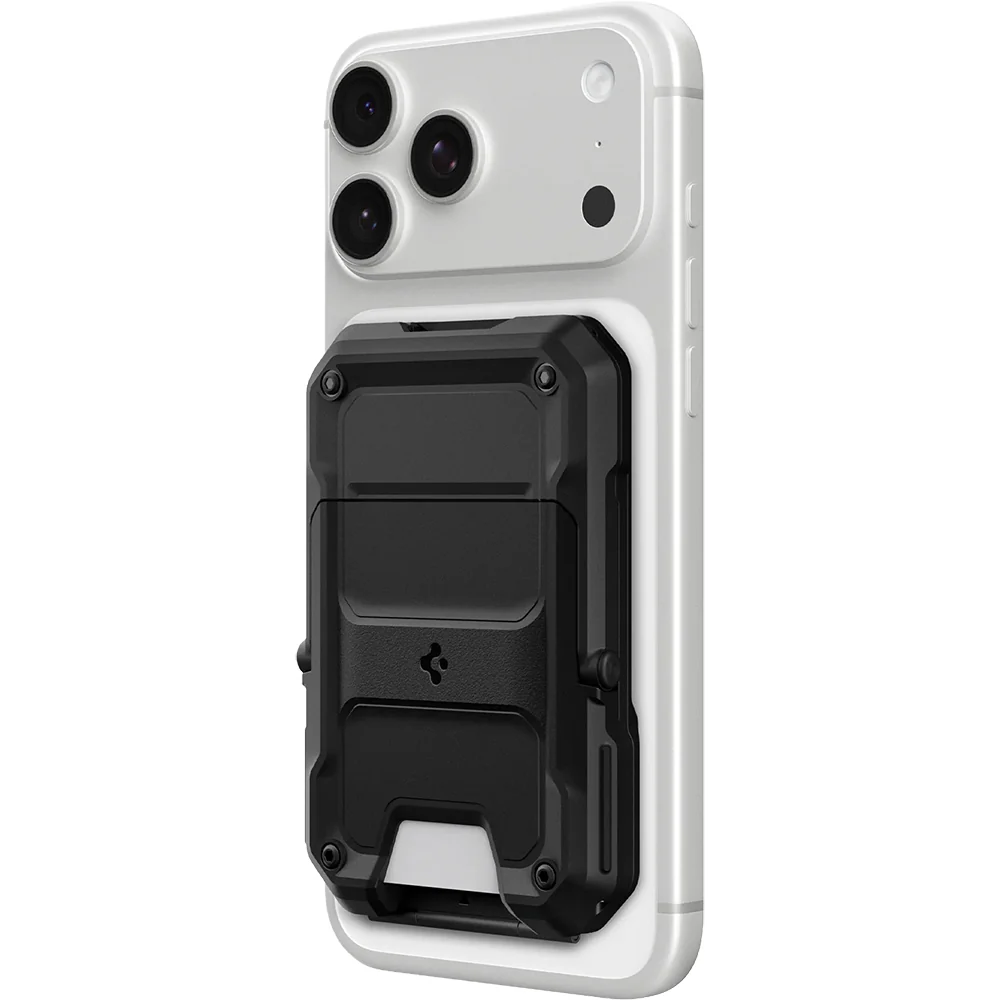 MagSafe Kartenetui mit Standfunktion und RFID-Schutz, Spigen Tough Armor Pro, Schwarz - Image 3