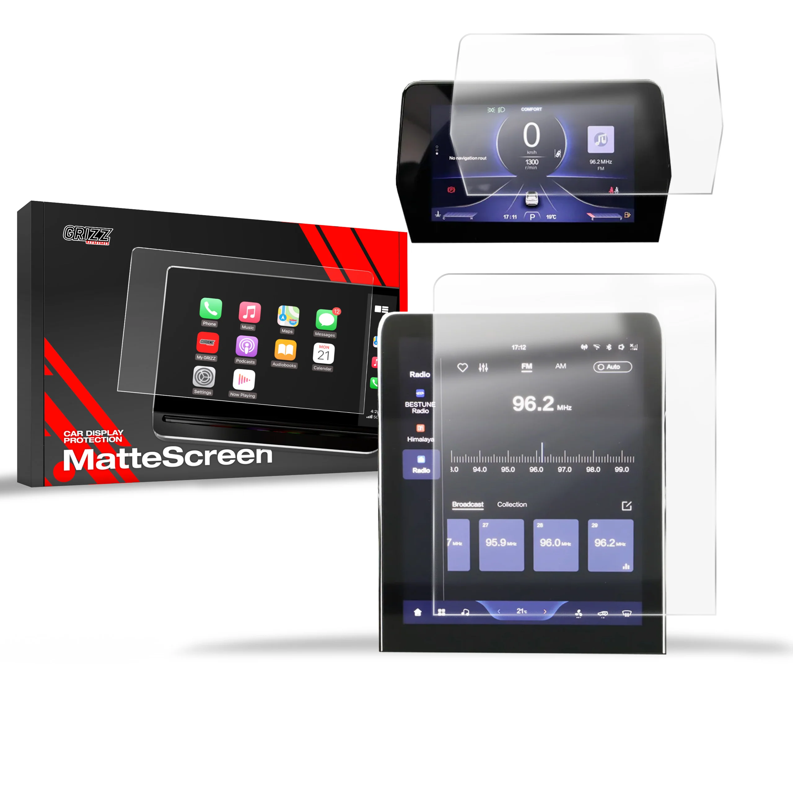 Matte Autodisplayfolie 2in1 für Bestune T90 12,6" (2023-2025), Grizz Protector - Image 8