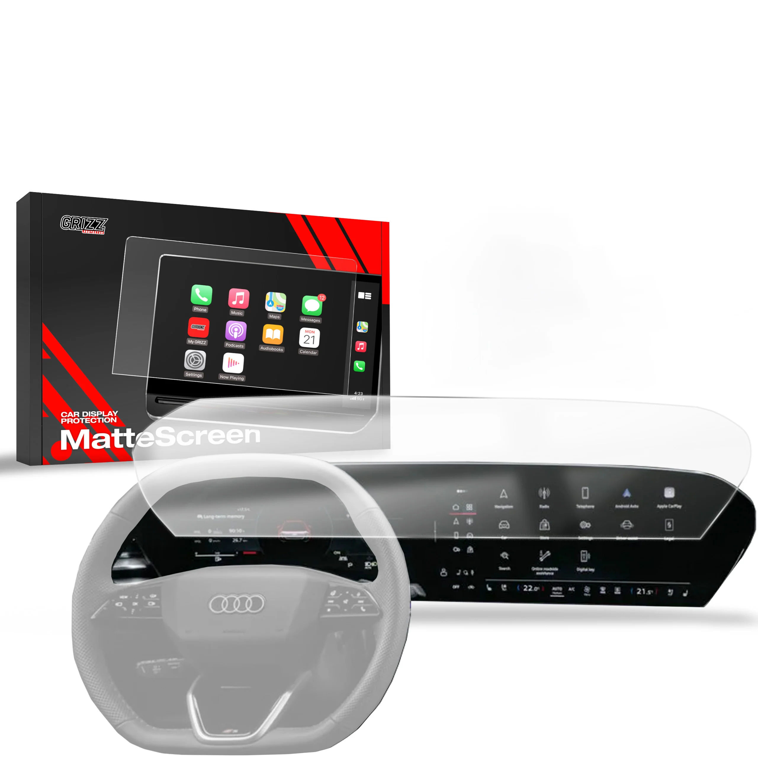 Matte Autodisplayfolie für Audi A5 B10 26,4" (2025), Grizz Protector