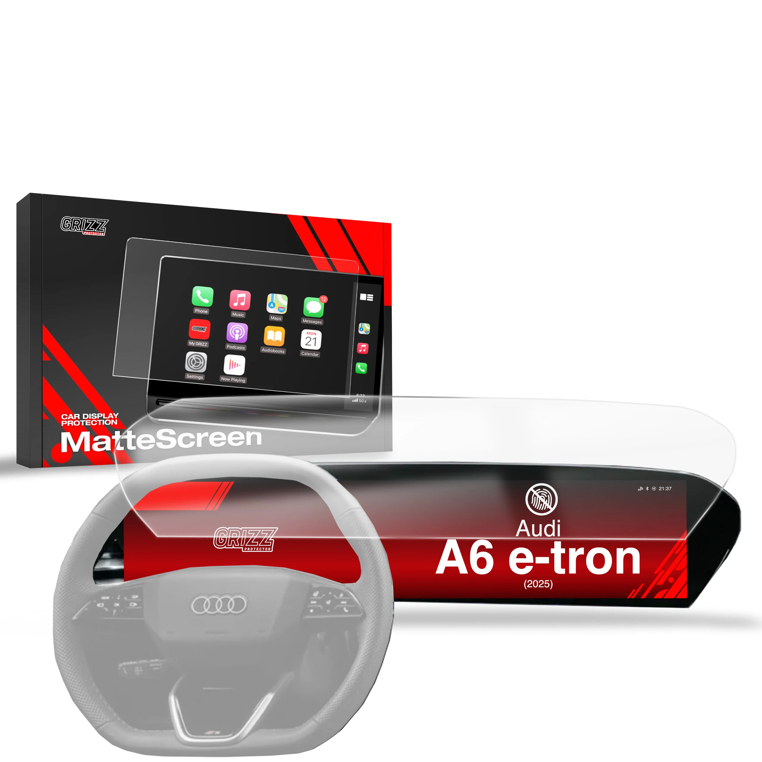 Matte Autodisplayfolie für Audi A6 e-tron 14,5" (2025), Grizz Protector
