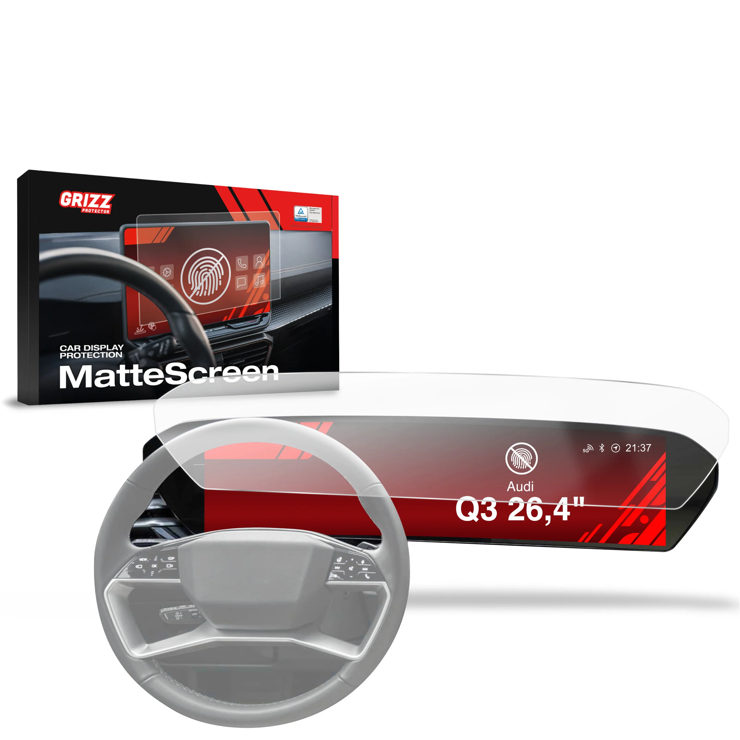 Matte Autodisplayfolie für Audi Q3 (2025-2026), Grizz Protector