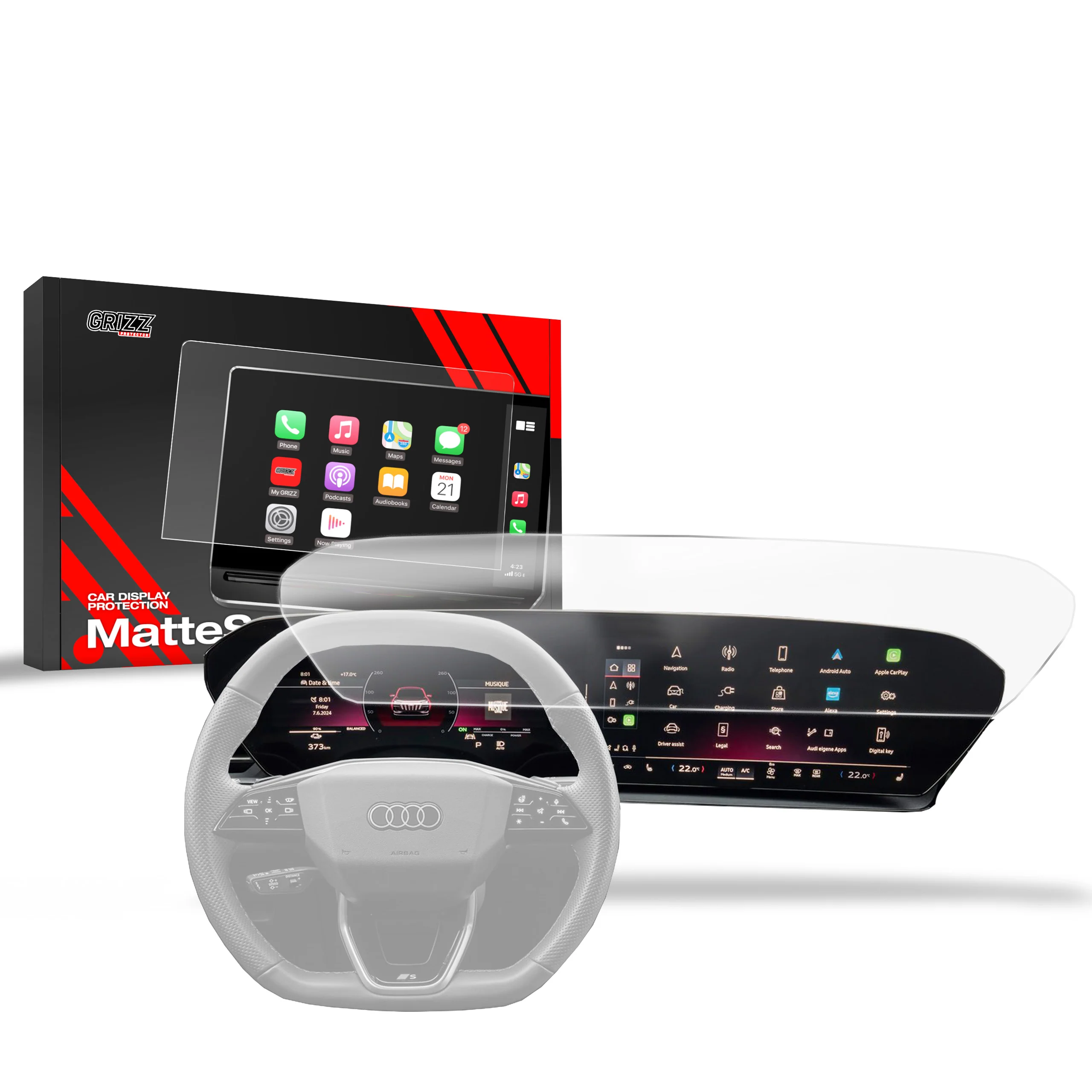 Matte Autodisplayfolie für Audi Q5 (2024-2025), Grizz Protector