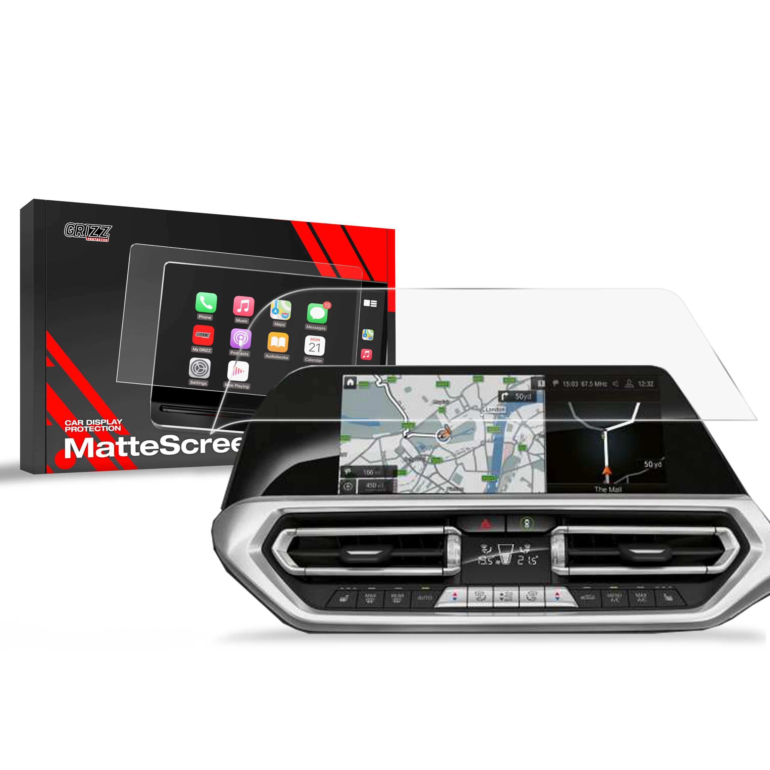 Matte Autodisplayfolie für BMW M3 G80 10,25" (2019-2023), Grizz Protector