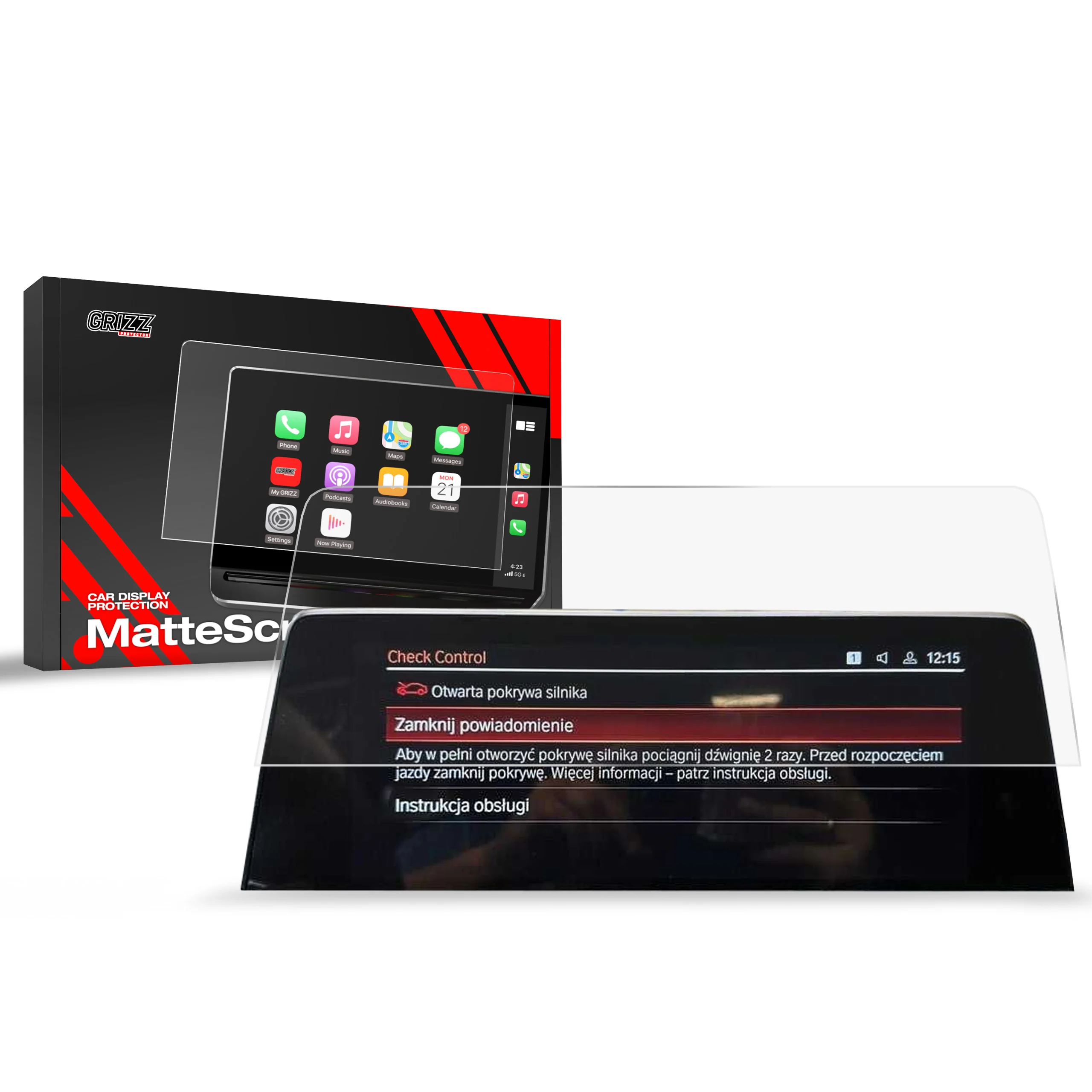 Matte Autodisplayfolie für BMW X4 G02 10,25" (2021-2025), Grizz Protector