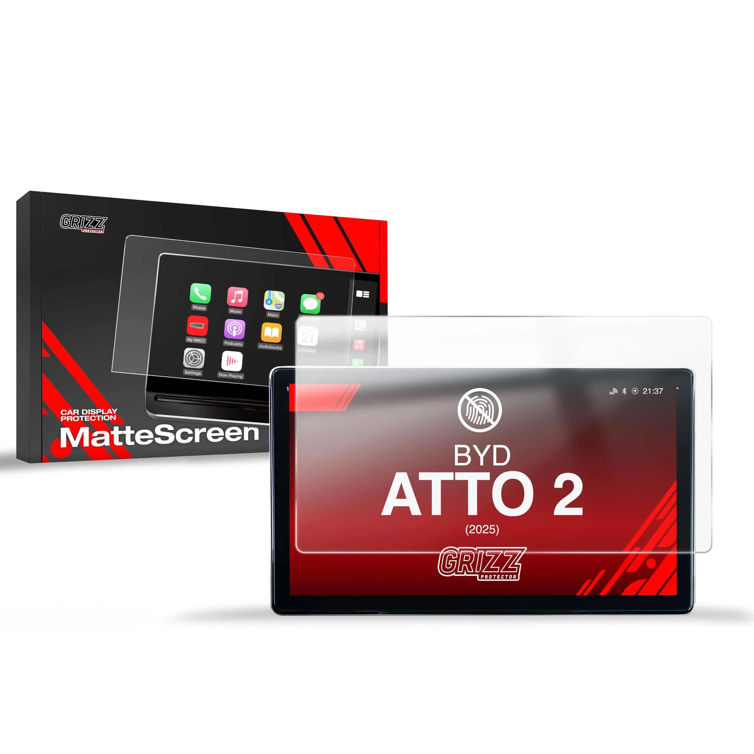 Matte Autodisplayfolie für BYD ATTO 2 10,1" (2025), Grizz Protector