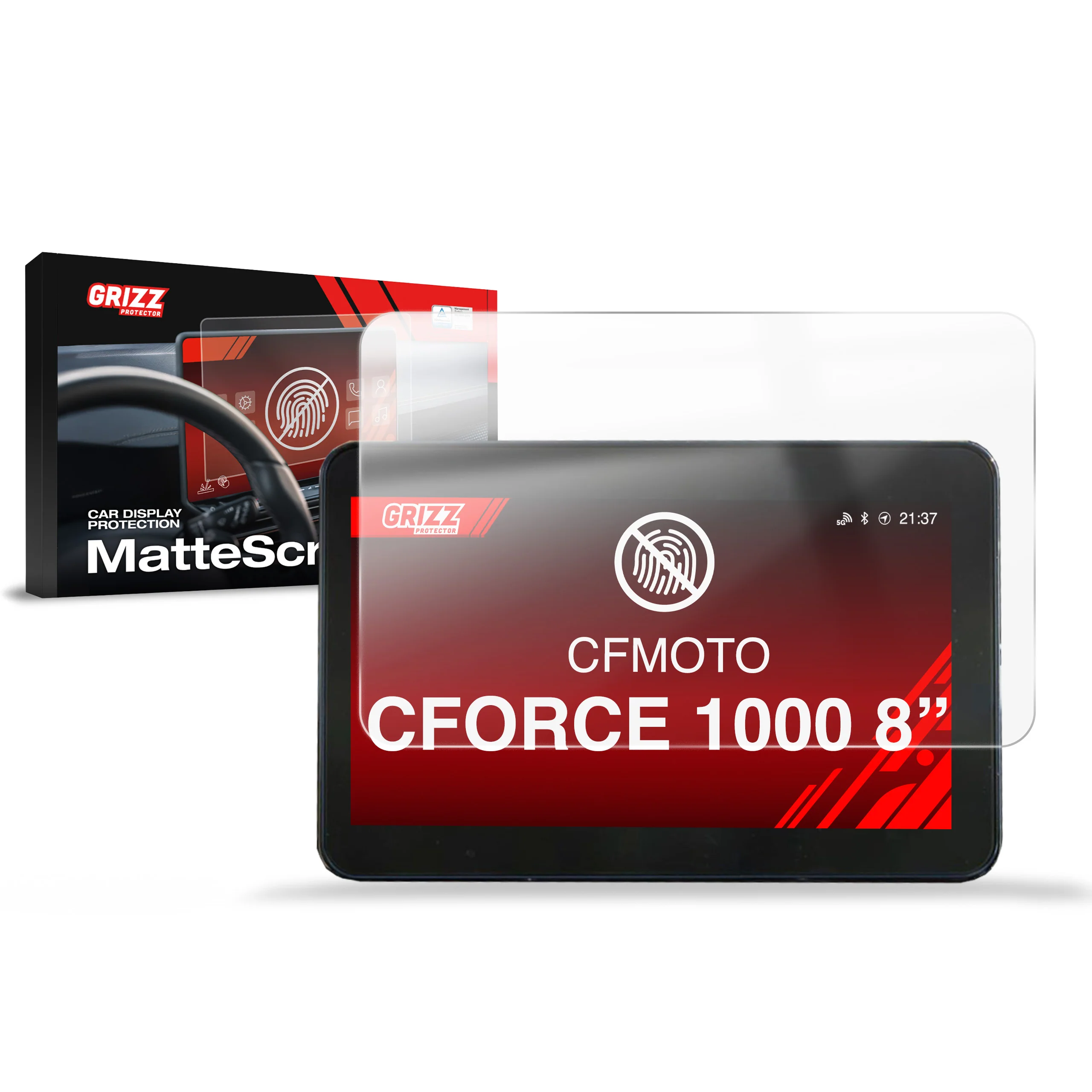 Matte Autodisplayfolie für CFMOTO CFORCE 1000 8", Grizz Protector